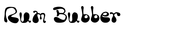 Rum Bubber font preview